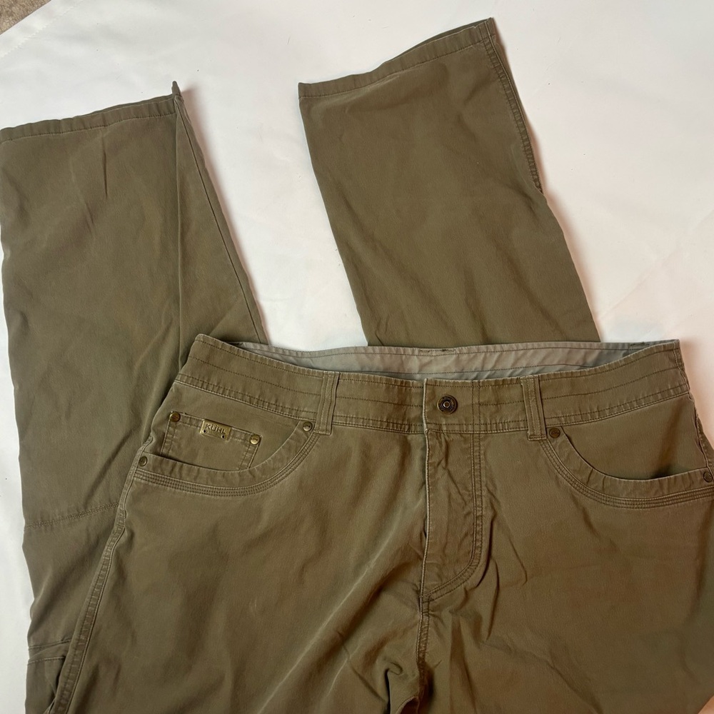 Kuhl Revolvr Pants Dark Tan Men’s 38”x32” Hiking Active Outdoor Chino Cargo